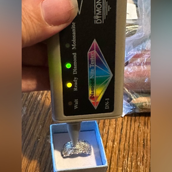 IKS Sterling Silver Half Karat Diamond Ring. Plated with platinum for durability - Picture 11 of 11